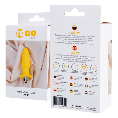 Желтая вибропробка ToDo Lancy