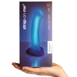 Светящийся фаллос Strap-on-me Glow-Led Dildo - M